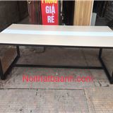 Bàn họp 1m x 2m chân sắt sơn tĩnh điện mặt bàn ghép 3 mảnh màu Fami
