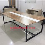 Bàn họp văn phòng chân sắt U 2m x 1m
