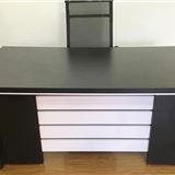 Bàn giám đốc đen sơn merlamin 1m6*70